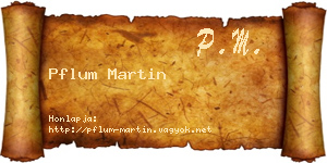 Pflum Martin névjegykártya